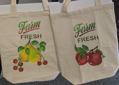 Stenciled Bags